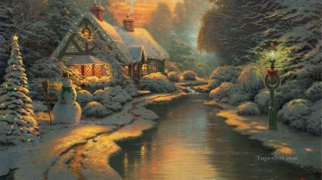 150の主題の芸術作品 Painting - クリスマスイブニングTK
